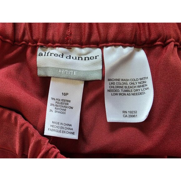 Alfred Dunner Womens Classic Fit Pant 16P Red NWT - Picture 5 of 5